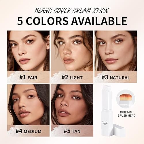 Double-head Blanc Cover Cream Stick, Color Changing Foundation Stick. (Light) thumbnail 4