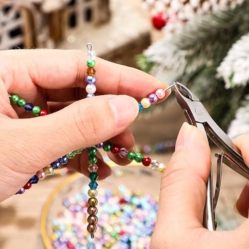 100 Pieces Snowflake Wire Forms Metal Snowflake Bead Wire for Fun Beading Project Christmas DIY Craft Making Supplies Winter Ornament, 3.7/4.3/5.9 Inch thumbnail 4