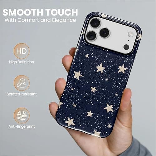 casesok for iPhone 17 Pro Max Case,Compatible with MagSafe,Dual-Layer Hard Shell + Silicone Cover,Full Body Protection Shockproof Case for iPhone 17 Pro Max-Midnight Starry Sky thumbnail 7