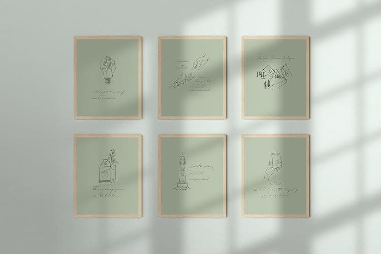 TwoDays Folk Music Inspired Posters, Song Lyric Artwork Room Decor for Fans Gifts, Singer Merch, Album Wall Art Prints for Bedroom. (8" X 10", Set of 6, UNFRAMED) thumbnail 7