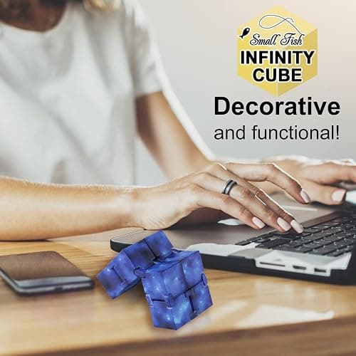 Infinity Cube Toy Fidget Galaxy, Fidget Sensory Cube Toys for Kids and Adults for Stress Relief and Anti-Anxiety, Mini Gadget for Boys and Girls with Autism, ADD, and ADHD, Cool Handheld Desk Toy thumbnail 8