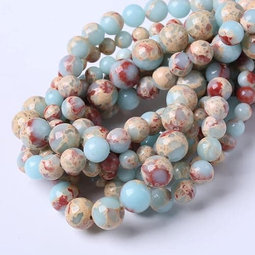 60PCS 6MM Natural Longevity Mountain Beads Round Loose Stone Beads for Jewelry Making DIY Energy Stone Healing Power Bracelet 15" thumbnail 5