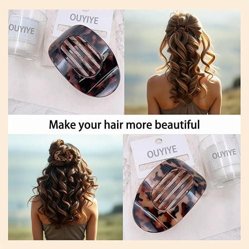 4 Pack Flat Hair Claw Clips for Women Nonslip French Hair Clips for Thick, Thin, Long, or Short Hair Matte Neutral Colors Comfortable & Strong Hold for Daily Wear, Weddings thumbnail 8