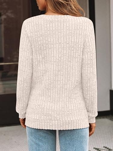AUTOMET Womens V Neck Long Sleeve Shirt Fall Fashion Tops Tunic Dressy Casual Sweater Clothes Cute Trendy Work Outfits 2025 thumbnail 4
