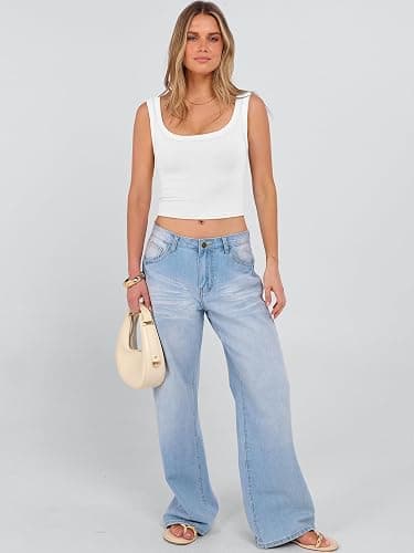 ANRABESS Womens Crop Tank Tops, Soft Breathable Ribbed Slim Fit, Comfy for Basic,Casual,Going Out&Daily Wear thumbnail 7