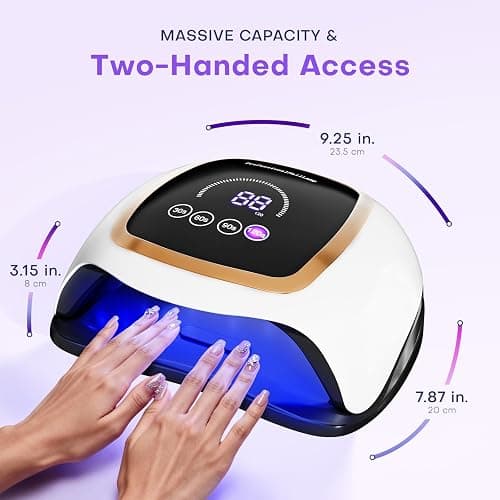 UV LED Nail Lamp, Gugusure Upgrade 180W Nail Dryer for Gel Polish with LCD Display, Auto Sensor and 4 Timer Settings, Professional Curing Lamp Light with 42 Beads for Salon and Home thumbnail 3