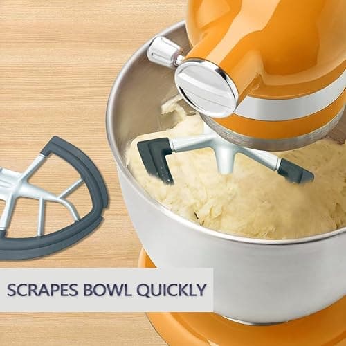 Flex Edge Beater for KitchenAid 4.5/5 QT Tilt Head Stand Mixer Kitchen Aid Mixer Accessory,With Silicone Edges For Kitchen Aid Accessories and Attachments thumbnail 7