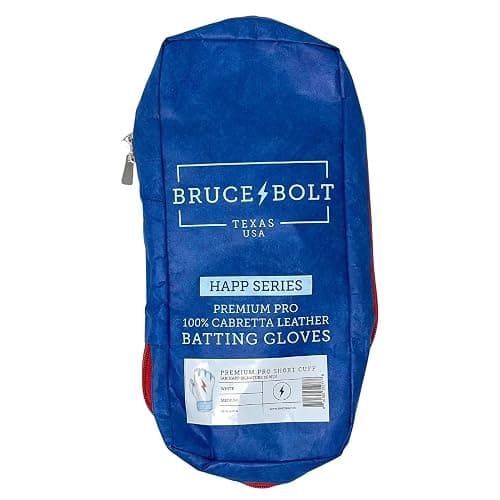 BRUCE BOLT Signature Series Short Cuff Batting Glove - Happ/White - Large thumbnail 5