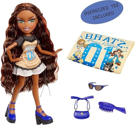 Bratz Stylin' Sasha - Fashion Doll with Customisable T-Shirt for You, Comes with Accessories, Cute Toys for Girls thumbnail 3