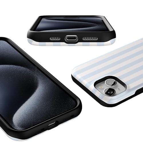 Casely iPhone 15 Case | Blue Stripes | Sunday Best | Compatible with MagSafe | Bold Protective Design thumbnail 4