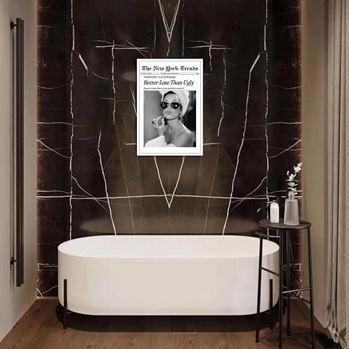 Vintage Better Late Than Ugly Newspaper Posters Black And White Canvas Wall Art Funky Girl Aesthetic Preppy Prints Painting For Home Bedroom Dorm Wall Decor 8x10in Unframed thumbnail 6