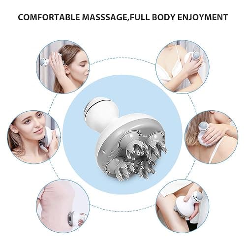 COMFIER Electric Cordless Hair Scalp Massager with Kneading 84 Massage Nodes, Handheld Portable Head Scratcher Massager for Hair Growth, Deep Clean and Stress Relax, Gifts for Men Dad thumbnail 6