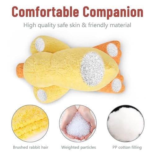 Niuniu Daddy 20" | 3.3 Pound Weighted Duck Stuffed Animals for Adults Kids, Giant Weighted Yellow Duck Plush Toy with Soft Fur, Big Fluffy Body Pillow for Large Cute Present Christmas Birthday thumbnail 6