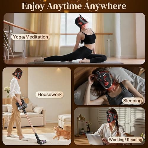 Near-Infrared Light for Face, Portable LED Face Mask, Red Light Lamp with Timing Function at Home thumbnail 6
