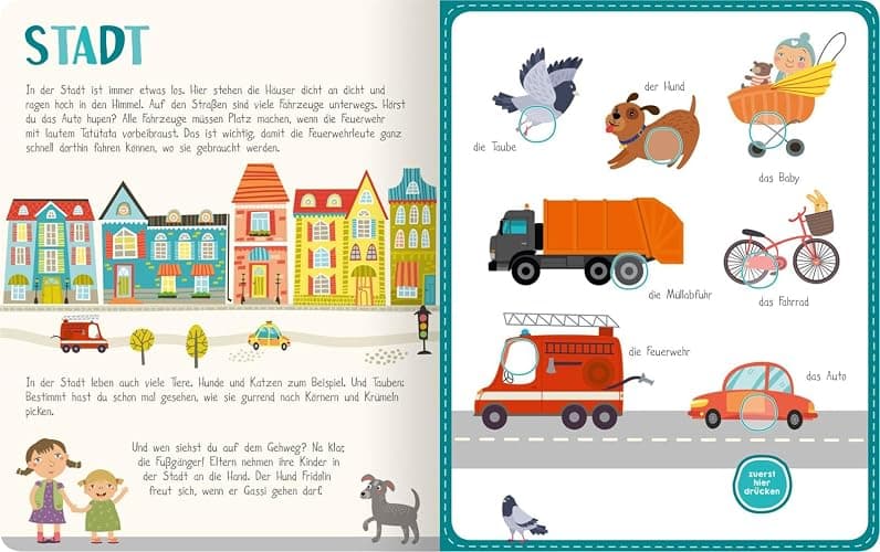 Mein sprechendes Soundbuch – Erste Wörter: 50 Wörter & Geräusche | Hochwertiges Soundbuch mit gesprochenen Wörtern und dazugehörigen Sounds für Kinder ab 24 Monaten (Mein großes Geräuschebuch) thumbnail 5