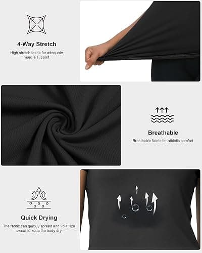 5-Pack Women's Compression Shirts Short Sleeve Workout Tops Athletic Baselayer Quick Dry Gym Yoga Running T-Shirt thumbnail 2