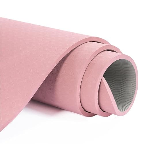 Yoga Mat Non Slip, Pilates Fitness Mats, Eco Friendly, Anti-Tear 1/4" Thick Yoga Mats for Women, Exercise Mats for Home Workout with Carrying Sling and Storage Bag thumbnail 5