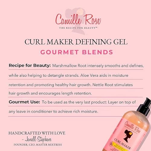 Camille Rose Curl Maker and Hair Defining Jelly, Marshmallow and Agave Leaf Extract, 355 ml (Pack of 1) thumbnail 4