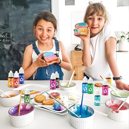 Food Coloring Liquid – 24 Colors x 0.35 fl oz Concentrated Water-Based Food Dye for Baking, Icing, Cake Decorating, Slime, Soap, Easter Eggs thumbnail 8