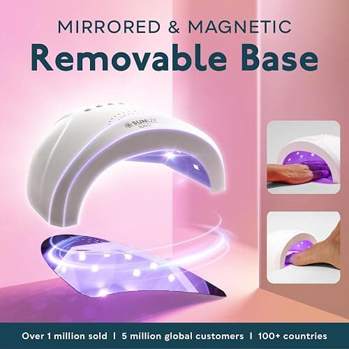SUNUV UV LED Nail Lamp, Gel Light for Nail Polish UV Dryer SUNONE White | Professional Fast Curing Lamp for All Gel Polishes, 3 Timers, Auto Sensor, Removable Base, Home DIY Salon Tool, Ideal Gift thumbnail 6