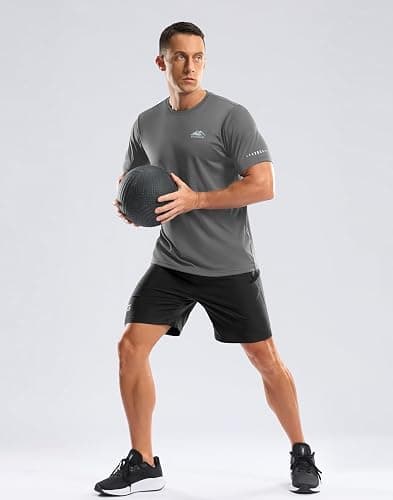 Men's UPF 50+ Sun Protection Dry Fit Workout T-Shirts Rash Guard Swim Shirts Moisture Wicking Tee for Athletic, Beach, Hiking thumbnail 6
