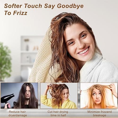 Kldnkig Soft Microfiber Hair Drying Towel Wrap, 5 Pack Elastic Hair Turbans for Fast Drying, Ideal for Women, Curly Wet Hair thumbnail 5
