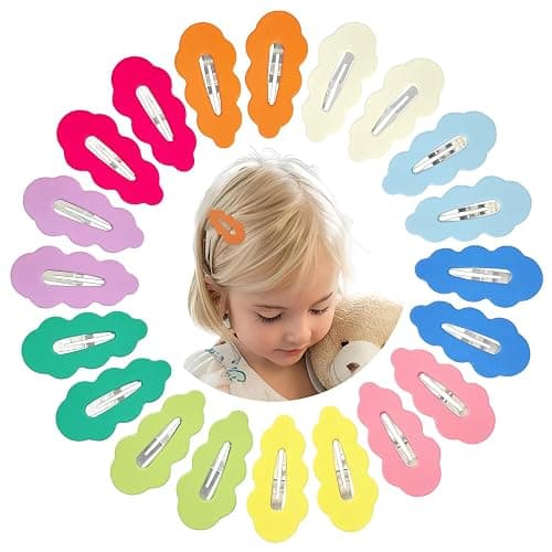 EleMirsa 40pcs Candy Colored Snap Hair Clips for Little Girl Non Slip Barrettes Hair Accessories for Baby Girl Teens Toddler Kids - Image 1