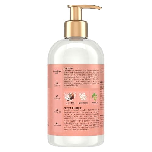 SheaMoisture Curl & Shine Conditioner Coconut & Hibiscus, for Thick, Curly Hair to Moisturize & Soften, 13 oz thumbnail 2