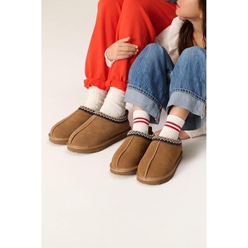 Project Cloud 100% Genuine Leather Womens Slippers with Genuine Australian Shearling Fur Lining Slippers for Women - Non-Slip EVA with Memory Foam Fuzzy Slippers Women Footwear (Nerita) thumbnail 2