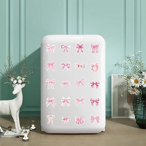 103Pcs Pink Bow Stickers for Water Bottles Cute Patterns Self-Adhesive Dampproof Vintage Aesthetic Stickers Laptop Phone Journal,Bow Knot Decal Decor Stickers Gifts for Kids Girls Women thumbnail 6