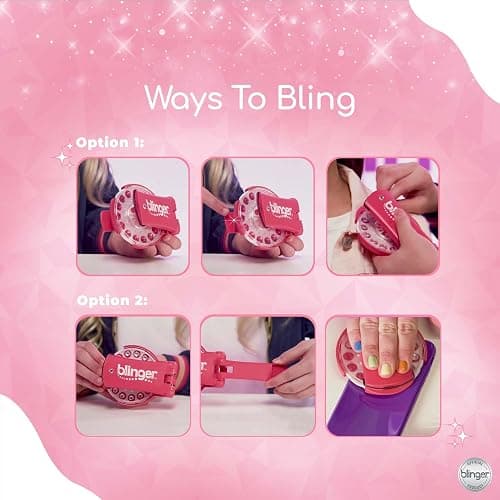 Blinger Ultimate Set, Glam Collection, Comes with Glam Styling Tool & 225 Gems - Load, Click, Bling! Hair, Fashion, Anything! (Amazon Exclusive) thumbnail 7