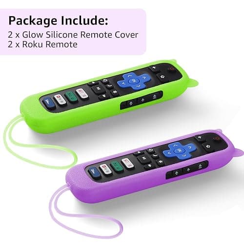 SOTATOO (Pack of 2) Replacement Remote for Roku TV with Soft Protective Case(Glow in the Dark), Remote Compatible with TCL/Hisense/Sharp/Philips/Onn/Element Roku TV (Not for Roku Stick,Box or Speaker) thumbnail 4