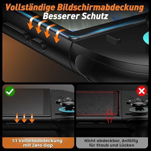 daydayup 4 Stücke Panzerglas für Nintendo Switch 2 Model 2025, Schutzfolie Folie schutzglas Displayschutzfolie für Nintendo Switch 2, Anti Kratzer, Bläschenfrei, HD Clear, 9H Härt, Switch Skin thumbnail 6