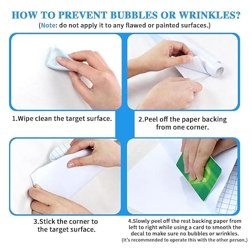 ZNCMRR 78.7"x17.7" Whiteboard Sticker for Wall White Board Contact Paper Dry Erase Wallpaper with 3 Markers Adhesive Poster Board Whiteboard for School Office Home Kids Drawing thumbnail 6