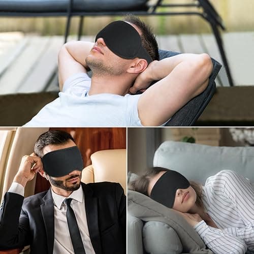 Gritin 100% Blackout Sleep Eye Mask for Women Men, Zero Pressure Sleep Mask | Ergonomic Design 3D Cutout Eye Movement and Eyelash Friendly Night Blindfold, Ultra Soft Comfortable for Sleeping thumbnail 8