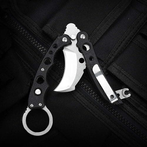 NedFoss Pocket Knife, EDC Folding Pocket Knife with Clip, G10 Handle, Button Lock, Compact Cool Knives for Men Every Day Carry, Outdoor Activities thumbnail 7
