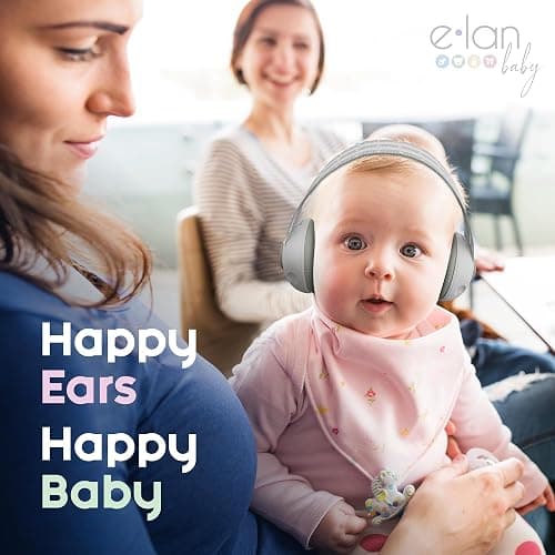 2-in-1 Baby Ear Muffs Noise Protection - Baby Headphones for Noise & Plane Travel - 2 Headbands - Toddler Ear Protection for Infant & Toddler Travel Essential, Age 1-36 Months thumbnail 6