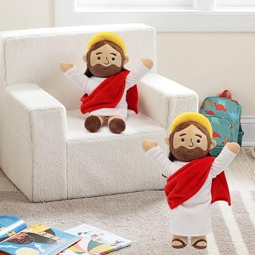 Yelakey 13" Jesus Plush Brown Jesus Stuffed Doll Christian Plushie Doll for Easter Christmas Church Religious Gifts for Kids Adults (brownred) thumbnail 7