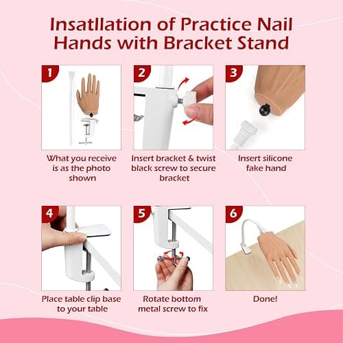 LIONVISON Practice Hand for Acrylic Nails, Realistic Silicone Nail Hand Practice, Flexible Fake Nail Mannequin Training Hand for Nail Practice, Acrylic Nail Art Practice Tool (with Visible Joints) thumbnail 6