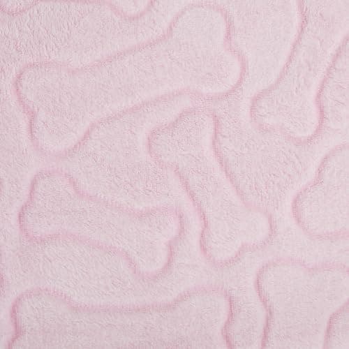 Bone Dry Embossed Bone Print Pet Blanket, Pink, 36x48" thumbnail 5