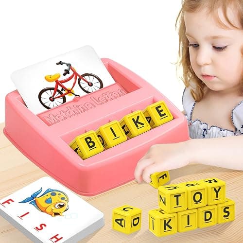 Educational Toys for 3-5 Year Old Girls Gifts, Matching Letter Game Preschool ABC Learning Toys for Kids Ages 4-8 Years, Christmas Birthday Gifts for Toddler Toys Age 2-4 - Image 1