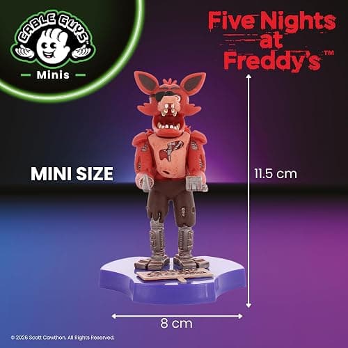 Cableguys Minis Five Nights at Freddy's Foxy Phone Stand & Earbuds Holder - Novelty Phone Stand for Desk Decor and Bedside Accessories, In Ear Headphone Holder for Smartphone & Small Devices thumbnail 7