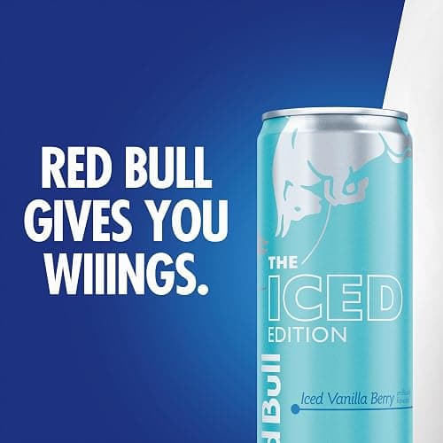 Red Bull Iced Vanilla Berry Energy Drink, with 114mg Caffeine plus Taurine & B Vitamins, 12 Fl Oz, Pack of 24 Cans thumbnail 10
