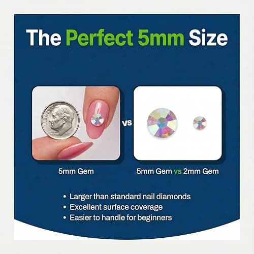 4500Pcs 5mm Rhinestones for Bedazzling, Bedazzler Kit with Rhinestones and Tools, Flatback Resin Jelly AB Colorful Rainbow Crystals Gems Set with Glue for Nail Art Crafting Clothes Crafts thumbnail 4