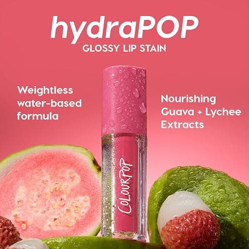 ColourPop HydraPop Glossy Lip Stain - 2-in-1 Hydrating Gloss-to-Tint Lip Color - Infused with Antioxidant-Rich Guava, Lychee & Squalane - A Little Dramatic (0.11 Fl Oz) thumbnail 6