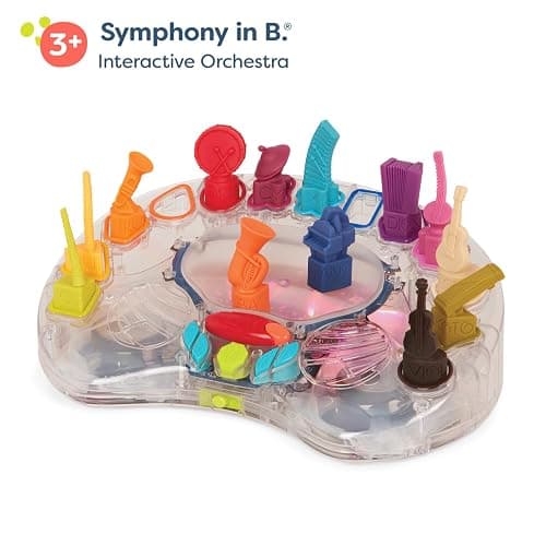 B. toys - B. Symphony Musical Toy Orchestra for Kids 3+ Years– 13 Musical Instruments for Classical Music for Babies and Toddlers – Interactive Kids Music Toys with Lights and 15 Songs thumbnail 4