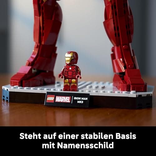 LEGO | Marvel Iron Man Mark 3 Sammleredition - Avengers Bauset für Erwachsene - Modellbau mit Minifigur, Ständer und Namensschild - Kreatives Geschenk für Männer, Frauen und Allen Fans - 76344 thumbnail 7