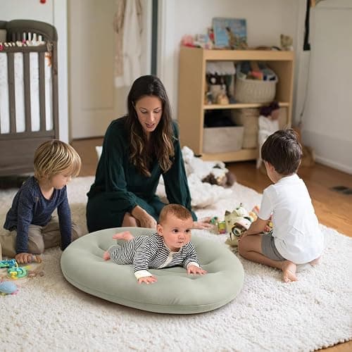Happle sunny Baby Lounger for Newborn: Portable & Lightweight Pillow | Tummy Time Playtime & Diaper Changes - Skin-Friendly & Breathable for 0-12 Month Supervised Use thumbnail 4