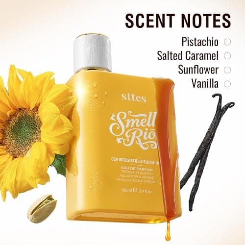 Sttes Perfume 02# (2 Packs) – Irresistible Sunshine – Long-Lasting Vanilla, Salted Caramel & Pistachio Gourmand Eau de Parfum 2×100ml (3.4 fl oz) – Warm Sweet Perfume Gift Set for Women thumbnail 4