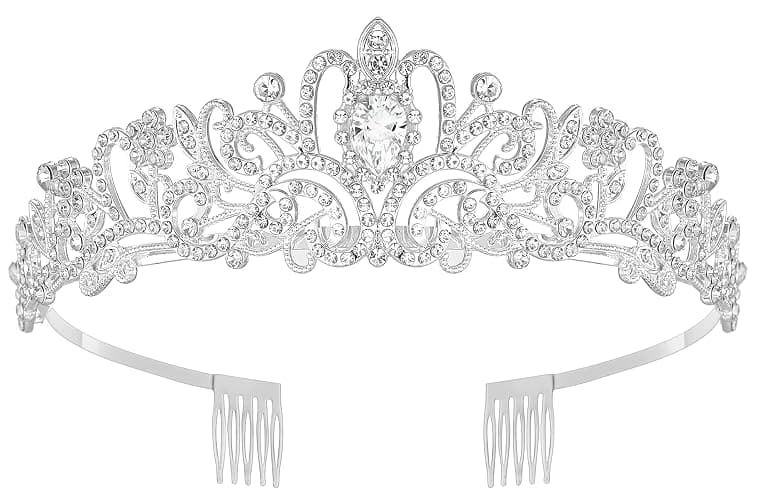 Papoopy Tiara Crown for Women, Queen Tiaras for Bridal, Birthday, Prom, Quinceanera, Pageant, Party, Wedding - Image 1